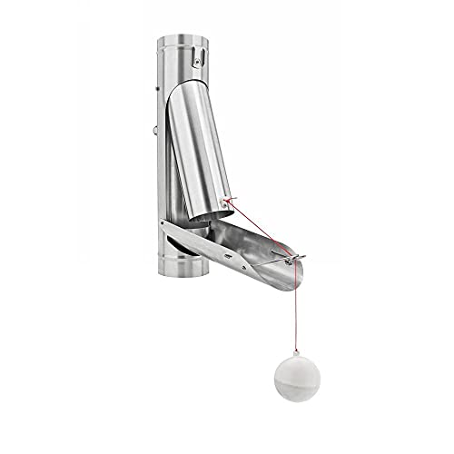 Zink Regenrohklappe Regenwassersammler mit Kugel 100mm automatisches selbstständiges Schließen von dachrinnen-shop.de