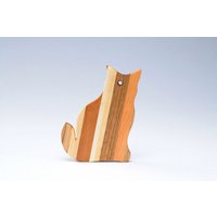 Hölzerne Katze - Färbung Holz-Geschenk Holz-Silhouette Geschenk Für Weihnachten Von Holz Spielzeug Holzspielzeug Handgefertigt von dadakacraft