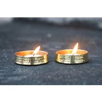 Handgefertigtes Messing Teelicht Kerzenhalter 2Er Set Hochzeitsdeko Votivhalter von daddyshoppe