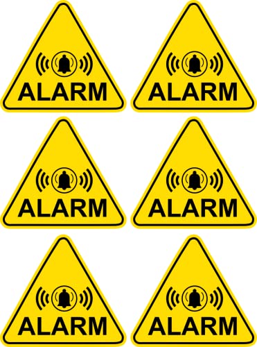 6 x Aufkleber - Alarmgesichert Videoüberwachung - 7x6 cm Aufkleber - Sticker Einbruchschutz Alarmanlage Warnschild - Hinweisschild selbstklebend Premium Qualität Sticker AD11 von daged
