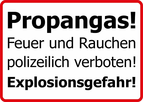 Daged Aufkleber Propangas Nicht Rauchen Schild Selbstklebende Karte Sticker TK- R007 von daged