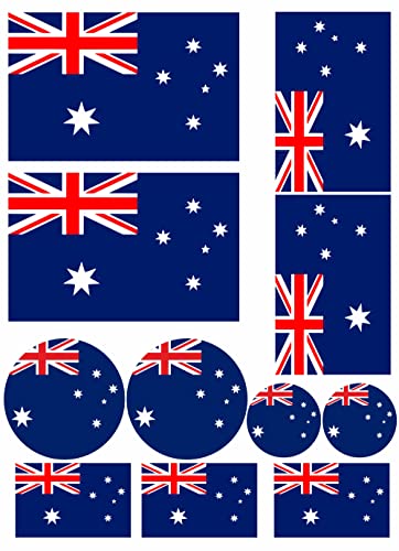 Daged Australien Flaggen Fahne Set 11 Stück Aufkleber selbstklebend Sticker - FS von daged