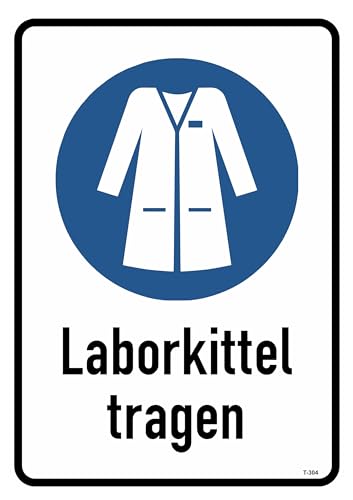 Daged Laborkittel tragen Aufkleber 23x16 cm Hinweiszeichen Sticker T-304 von daged