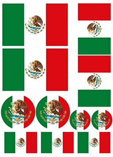 Daged Mexiko Flaggen Fahne Set 11 Stück Aufkleber selbstklebend Sticker - FS von daged