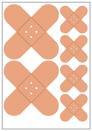 Daged Pflaster Aufkleber - Carstyling Sticker Set - 6 Stück - Tuning - PKW - Auto Motorrad Quad Bike JDM OEM Racing Fun von daged