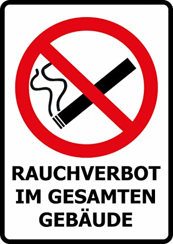 Daged Rauchverbot Im Gesamten Gebäude Aufkleber Rauchen Verboten Nicht Rauchen Schild Selbstklebende Karte Sticker TK- R002 von daged