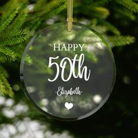 50. Geburtstag Ornament #245 | Geschenk Für Mama Tante Geburtstagsfeier Andenken Glasornament von dailyblotsco