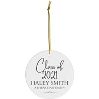 Klasse Von 2023 Personalisiertes Ornament #70 | Abschlussgeschenk Neue Abschlussfeier College Grad Abitur Keramik Ornamente von dailyblotsco