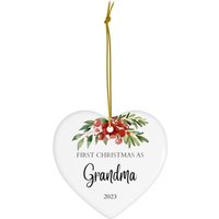 Oma Ornament | Erstes Weihnachten Als Neue Großmutter Babymitteilung Baby-Dusche-Geschenk Keramik Ornamente von dailyblotsco