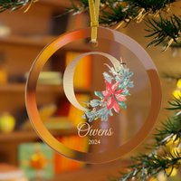 Personalisierte Anfangsverzierung | 2025 Urlaub Ornament Andenken Geschenk Für Sie Monogrammierte Verzierung Glas Ornamente von dailyblotsco