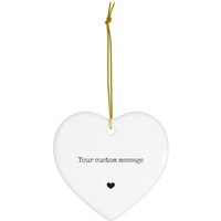 Personalisierte Botschaft Herz Ornament #13 | Personalisiertes Geschenk Hochzeitsgeschenk Mutter Der Braut Des Bräutigams Keramik Ornamente von dailyblotsco