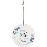 Personalisierte Geburtstags-Verzierung | Geschenk Zum 20., 30., 40., 50. Geburtstag Für Tante Schwester Keramik Ornamente von dailyblotsco