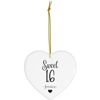 Personalisierter Süßer 16 Geburtstagsornament #60| 16. Geburtstag Geschenk | Drehen Andenken Für Tochter Schwester Keramik Ornamente von dailyblotsco