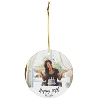 Personalisiertes Geburtstagsfoto Ornament #88 | 20., 30., 40., 50. Geburtstag Andenken Geschenk Für Tante Schwester Keramik Ornamente von dailyblotsco