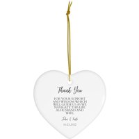 Thank You Ornament #108 | Eltern Hochzeits-Andenken Geschenk Von Braut Und Bräutigam Hochzeitsgeschenk Für Herz Keramik Ornamente von dailyblotsco