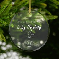 Unser Engel Im Himmel Ornament #68 | Baby Gedenkfigur Verlust Stillborn Fehlgeburt Glasornament von dailyblotsco