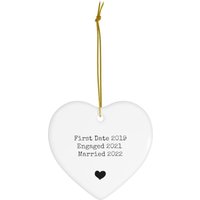 Verheiratete Keramik Ornament #113 | Andenken Geschenk Hochzeitsgeschenk Für Freund Just Married Weihnachtsgeschenk Geburtstagsgeschenk von dailyblotsco