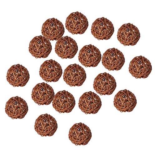 dailymall Dekorative Kugeln des Rattan Weidenball 20pcs Für Partei Ausgangsverzierungs Zusatz von dailymall
