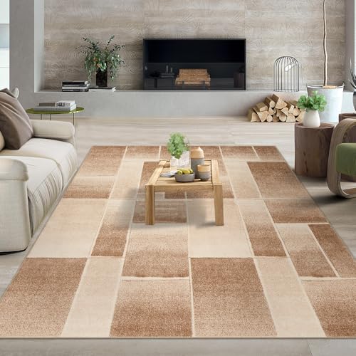 dainslef Moderner geometrischer Patchwork-Teppich, 25,4 x 33 cm, große Teppiche für Wohnzimmer, Rockwood-Kollektion, Indoor-Teppiche für Schlafzimmer, Überwurf, Teppich, Bodendekoration für von dainslef