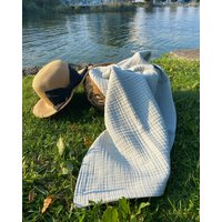 Musselin Decke Werfen-Musselin Cover Wrap-Kleinkind Werfen-Baumwolle Bettdecke-Kinderwagen Decke-Baby Kinderzimmer-Swaddle-Hellgrau von dajidesignstore