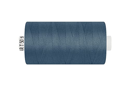 dalipo - Polyester Nähgarn, Stärke 50, Jeansgarn, 500m, blau-grau von dalipo