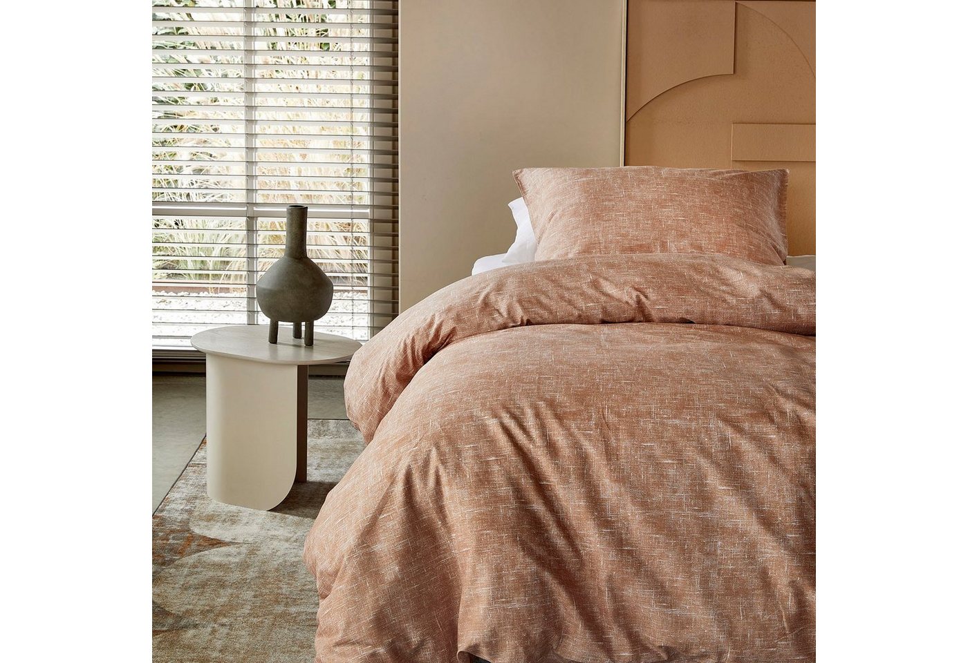 Bettwäsche Ebba mit Struktur-Effekt, damai, Renforcé, in eleganten Farben, 100% Baumwolle, mit Reißverschluss von damai
