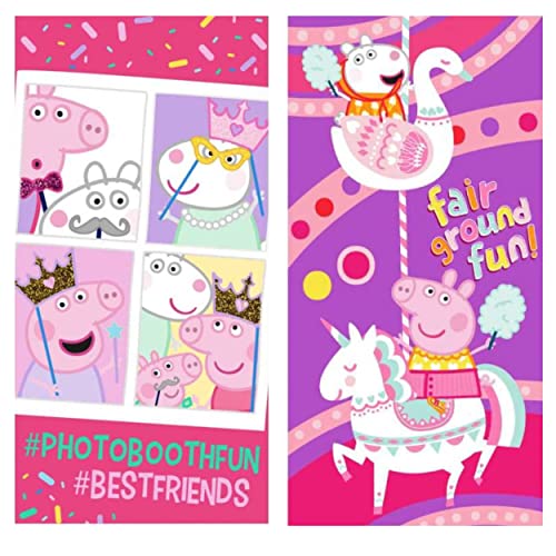 damaloo 2X Badetuch 70x140 Baumwolle passend für Peppa Wutz Fans - 2X Handtuch Set für Schwimmbad, Bad & Strand - Strandtuch & Duschtuch XXL - Bade Handtücher Mädchen & Jungen - Kinder Badtücher damaloo 2X Badetuch 70x140 Baumwolle passend für Peppa Wutz Fans - 2X Handtuch Set für Schwimmbad, Bad & Strand - Strandtuch & Duschtuch XXL - Bade Handtücher Mädchen & Jungen - Kinder Badtücher von damaloo