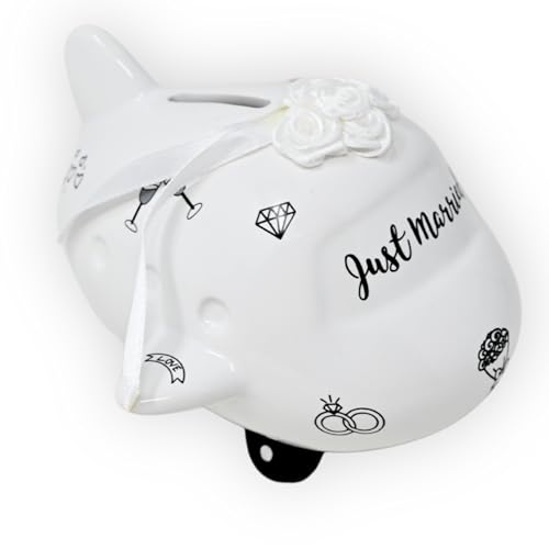 damaloo Hochzeits Spardose Flugzeug – Just Married Sparbüchse – Keramik Hochzeitssparbox – Geldgeschenk Hochzeit – Wunscherfüller – Geldsparbüchse – Hochzeitskasse – XXL Spendendose damaloo Hochzeits Spardose Flugzeug – Just Married Sparbüchse – Keramik Hochzeitssparbox – Geldgeschenk Hochzeit – Wunscherfüller – Geldsparbüchse – Hochzeitskasse – XXL Spendendose von damaloo