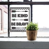 Be Kind Brave Pfeil Zitat - Modernes Vinyl Wand Zitat Pfeile Aufkleber Kinderzimmer Dekor Zeichen Für Mädchenzimmer, Schlafsäle, Türen von danadecals