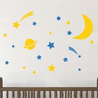 Einfache Outerspace Szene - Vinyl Wand Aufkleber Kunst Einfache Outerspace Szene - Vinyl Wand Aufkleber Kunst von danadecals