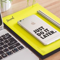 Just Do It Laterer Zitat - Auto Lap Top Iphone Aufkleber Schwarz Weiß Vinyl Procrastinator von danadecals