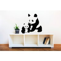 Mama Und Baby Panda - Wand Aufkleber Benutzerdefinierte Vinyl Kunst von danadecals