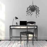 Moderne Blumenampel Blätter Und Ranken Silhouette - Wandaufkleber Selbstklebend Moderne Blumenampel Blätter Und Ranken Silhouette - Wandaufkleber Selbstklebend von danadecals