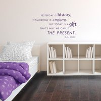 Morgen Ist Ein Geschenk Inspirationszitat A.a. Milne - Wandtattoo Selbstklebend von danadecals