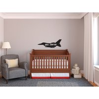 Personalisierte Air Force Kampfjet - Wand Aufkleber Benutzerdefinierte Vinyl Kunst von danadecals