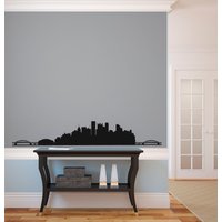 Pittsburgh City Skyline Silhouette - Wandaufkleber Selbstklebend von danadecals