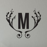 Skurrile Zweige Monogramm - Wand Aufkleber Benutzerdefinierte Vinyl Kunst von danadecals