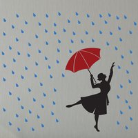 Tanzen Im Regen Ballerina Mit Regenschirm -Wandtattoo Benutzerdefinierte Vinyl Art Aufkleber von danadecals