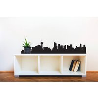 Vacnouver Skyline Silhouette - Wandaufkleber Selbstklebend von danadecals