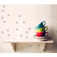Winzige Urlaub Schneeflocken Cluster - Wand Aufkleber Benutzerdefinierte Vinyl Kunst von danadecals