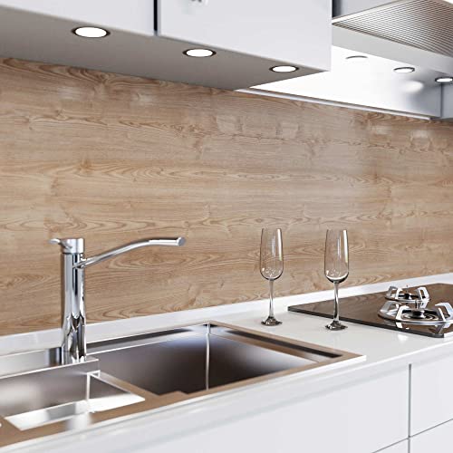 danario Küchenrückwand selbstklebend - 3D-Optik - Spritzschutz Küche - versteifte PET Folie - 0.75 mm - Ahorn - Materialmuster danario Küchenrückwand selbstklebend - 3D-Optik - Spritzschutz Küche - versteifte PET Folie - 0.75 mm - Ahorn - Materialmuster von danario