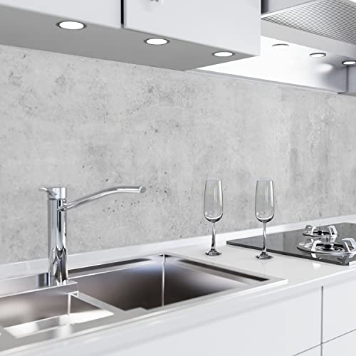danario Küchenrückwand selbstklebend - Matt - Spritzschutz Küche - versteifte PET Folie - 0,37 mm - Beton - 80cm x 500cm danario Küchenrückwand selbstklebend - Matt - Spritzschutz Küche - versteifte PET Folie - 0,37 mm - Beton - 80cm x 500cm von danario