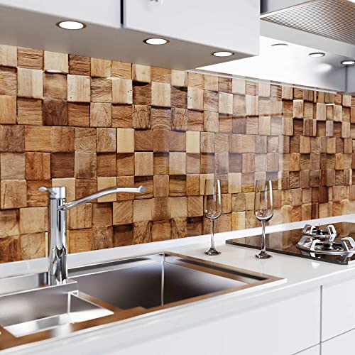 danario Küchenrückwand selbstklebend - Matt - Spritzschutz Küche - versteifte PET Folie - 0,37 mm - Hölzer - 60cm x 80cm danario Küchenrückwand selbstklebend - Matt - Spritzschutz Küche - versteifte PET Folie - 0,37 mm - Hölzer - 60cm x 80cm von danario