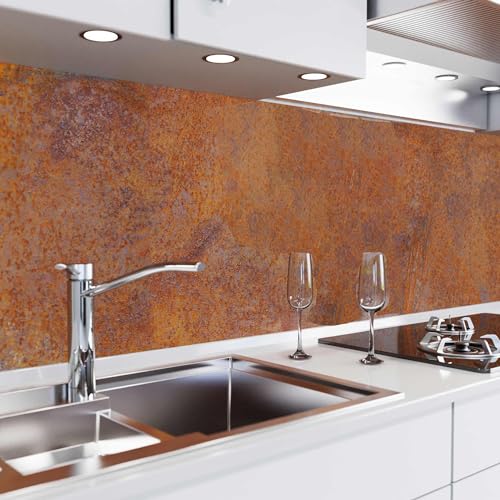 danario Küchenrückwand selbstklebend - Matt - Spritzschutz Küche - versteifte PET Folie - 0,37 mm - Rost - 60cm x 280cm danario Küchenrückwand selbstklebend - Matt - Spritzschutz Küche - versteifte PET Folie - 0,37 mm - Rost - 60cm x 280cm von danario