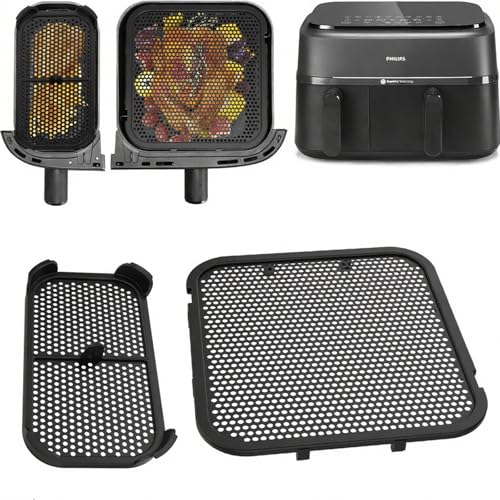2 Stück Philips Airfryer Zubehör,Dancepandas Silikonform Spritzschutz für Philips NA350/3000 6L/3L,Spritzschutz Heißluftfritteuse Zubehör Wiederverwendbar,Einfache Reinigung von dancepandas
