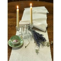Beliebter Tischläufer, Ostertischläufer, Modernes Design Weiß Tischdekoration Handgewebter Tischläufer von danceswithyarns
