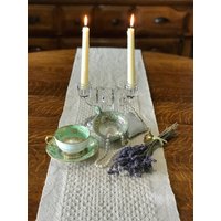Handgewebter Spitzen Tischläufer - Ostertischset Bauernhaus von danceswithyarns