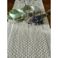 Lace Tischläufer, Moderner Tischläufer, Hochzeit Tischdekoration, Rustikale Handgewebte Baumwolle Huck Lace Beliebte Geschenk Für Neues Zuhause von danceswithyarns