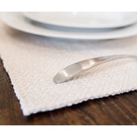 stilvolles Tischset, Beliebtes Tischset, Kalte Weiß Und Ecru Baumwolle Hand Gewebte Tischsets, Neues Zuhause Geschenk, Sommer Tischsets von danceswithyarns
