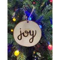 Joy/Noel/Peace Ornamente Holzgebrannte Ornamente von dancingwithfireart